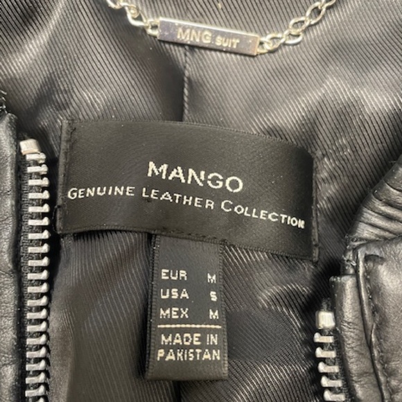 MANGO Genuine Leather Collection Black Leather Jacket - Picture 3 of 9